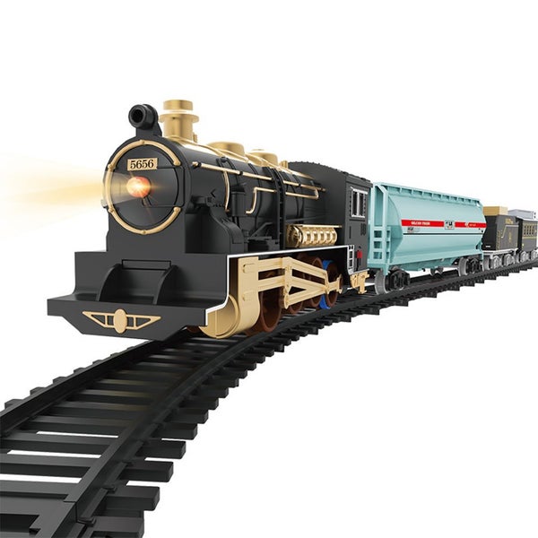 Electric Train Set for Kids Train Toys with Lights Sound Christmas Railway Model Carousel 2