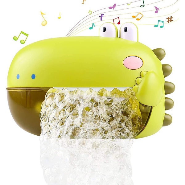Dinosaur Bath Toy for Bubble Bath 1000 Bubbles Per Minute Plays 12 Songs-Green Carousel 1