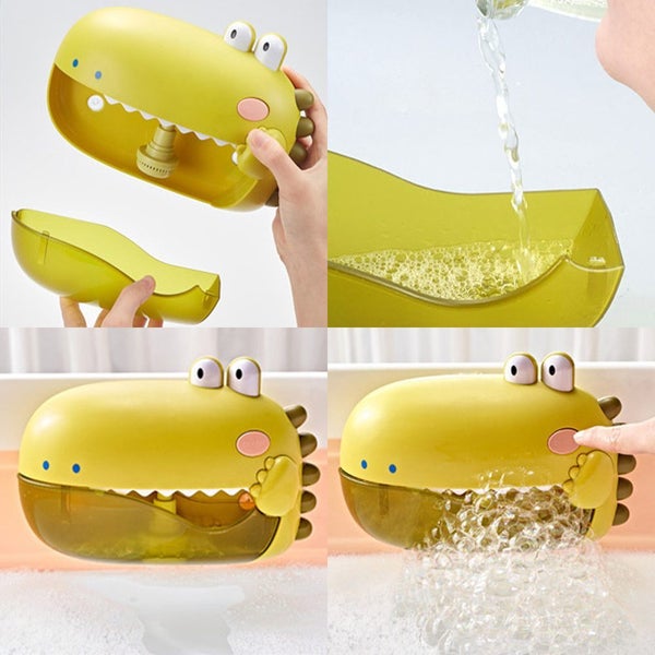 Dinosaur Bath Toy for Bubble Bath 1000 Bubbles Per Minute Plays 12 Songs-Green Carousel 4