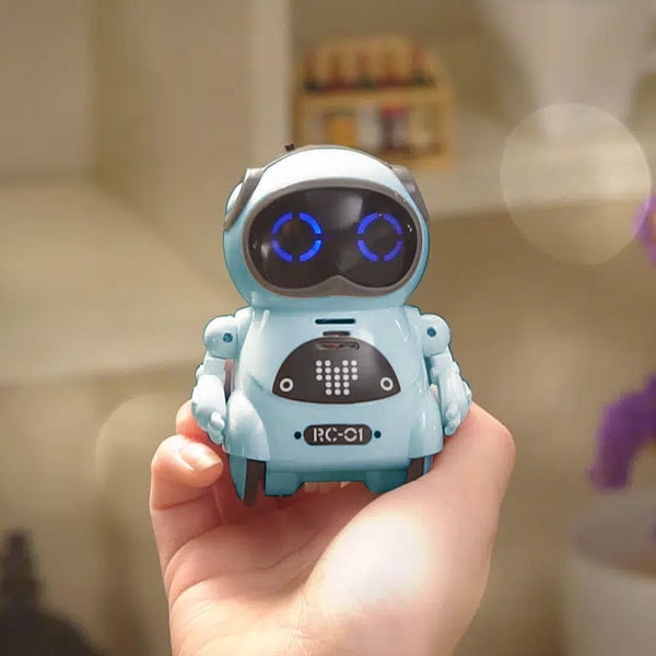 Toy Pocket RC Robot for Kids Talking Interactive Mini Robot Toy-Blue Carousel 2
