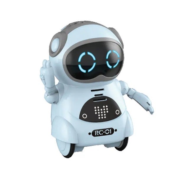 Toy Pocket RC Robot for Kids Talking Interactive Mini Robot Toy-Blue Carousel 4
