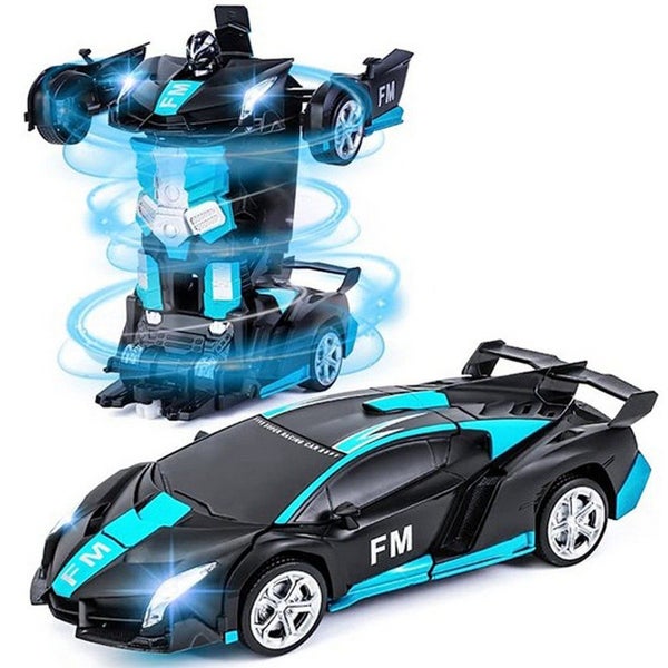 Toy Transforming Racing Car Toys Auto Demo 360 Rotation Drifting - Blue Carousel 2