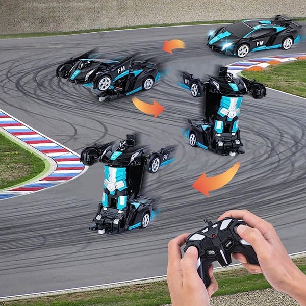 Toy Transforming Racing Car Toys Auto Demo 360 Rotation Drifting - Blue Carousel 4