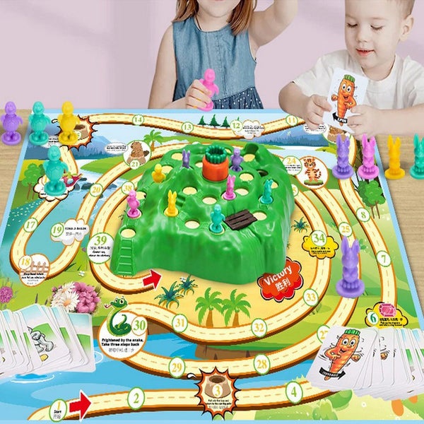 Bunny Trap Game Toy Set Rabbit Interactive Education Toy Race Board Game Carousel 2