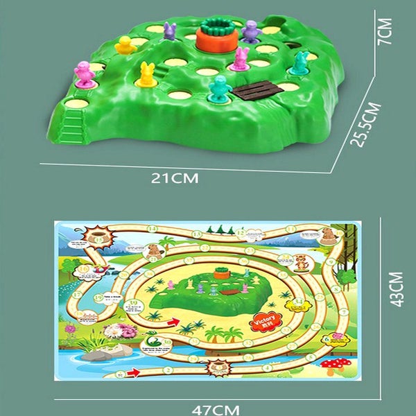 Bunny Trap Game Toy Set Rabbit Interactive Education Toy Race Board Game Carousel 4