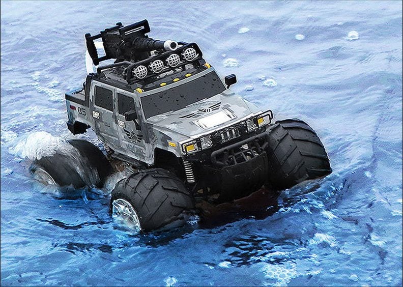Waterproof Bigfoot Off-Road RC Amphibious Stunt Pickup Truck Water Launch Battle Carousel 1