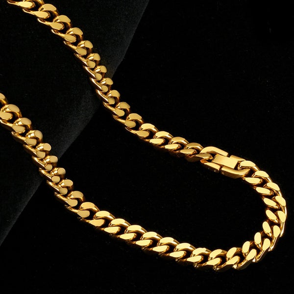 (18K Gold Filled) Link Chain Steel Necklace NST23TY-162989793774722113