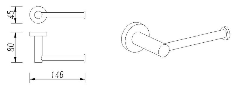 Toilet Roll Holder BRUSHED ROSE GOLD Round $45 Carousel 2