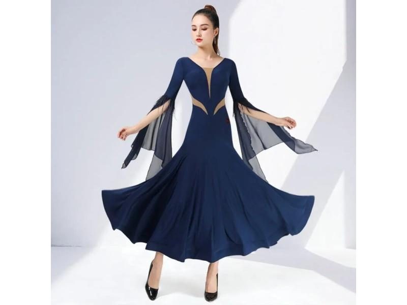 Newest Women's Ballroom Dance Costumes For Waltz Tango Rumba ZY32-1 Carousel 2