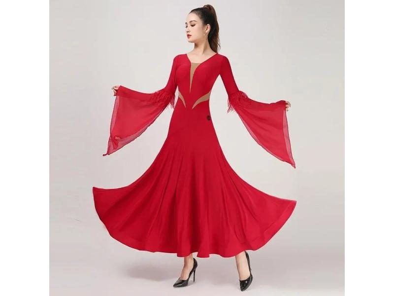 Newest Women's Ballroom Dance Costumes For Waltz Tango Rumba ZY32-1 Carousel 1