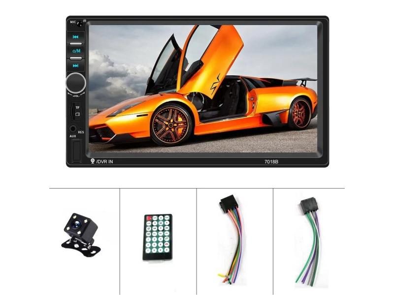 AMPrime 7018B 7" 2 Din LCD Touch Screen Car Radio Support USB / SD Remote Carousel 1