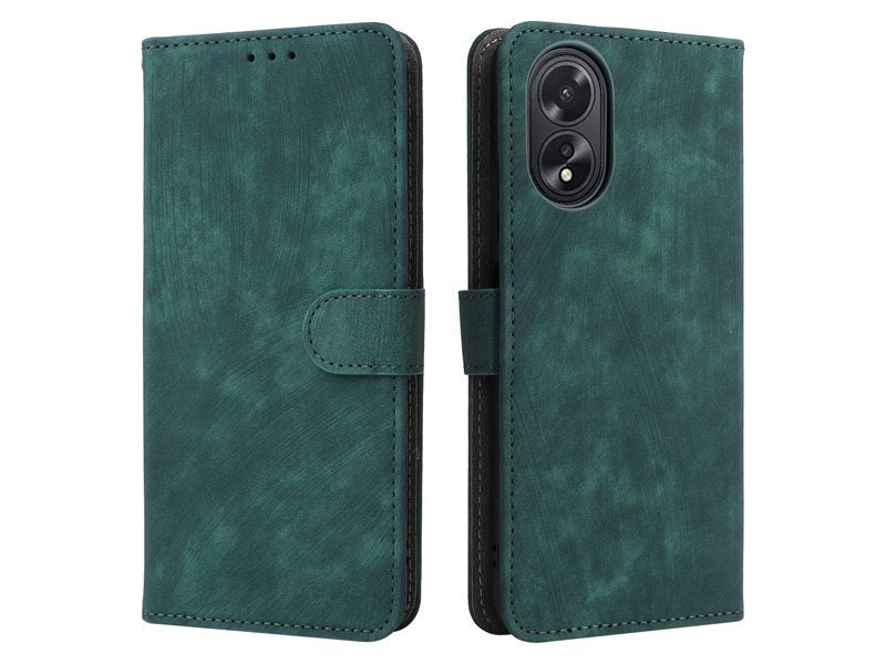 PU Leather Stand Wallet Case Cover for OPPO A38 4G & OPPO A18 4G Green Carousel 10