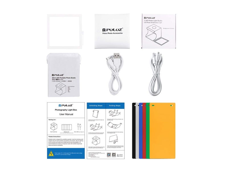 Photograph Light Box Shooting Tent (20 LED)+ Shadowless Led Light Panel SET63617300291073111