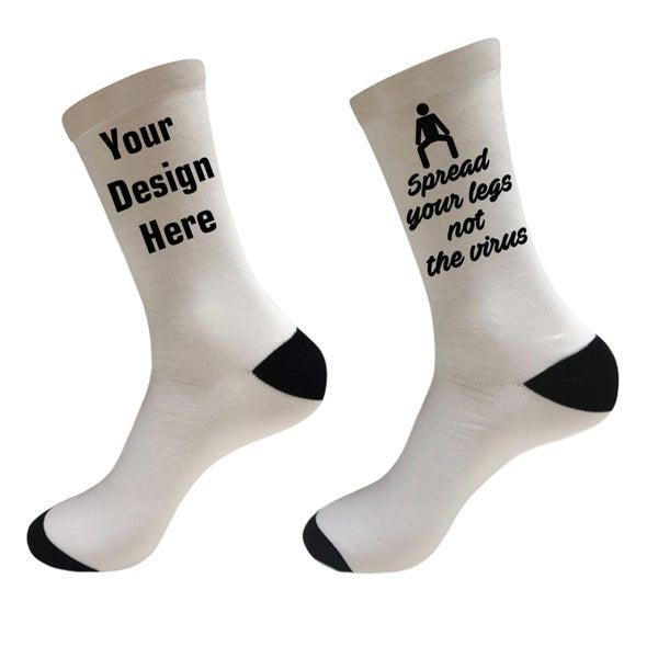 Clearance Sell - Design Our Own - 20 Seamless Digital Printing Bamboo Socks Carousel 2