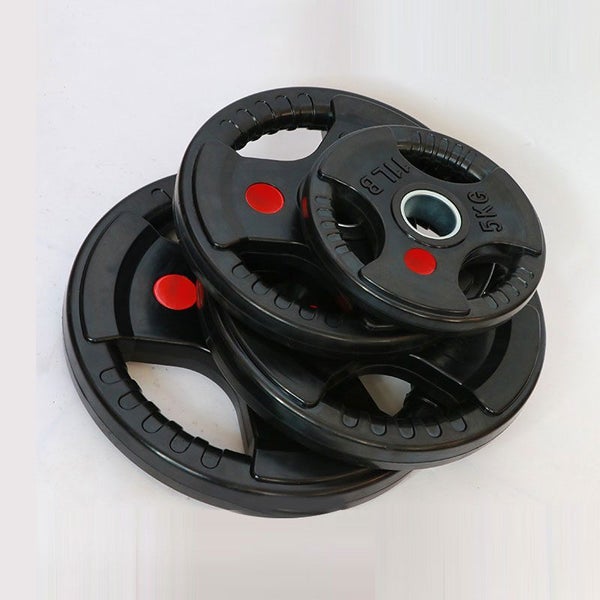 10KGx2 Tri-Grip Rubber Plate Weights 50mm OLYMPIC Brand New Ezyfitness Carousel 4