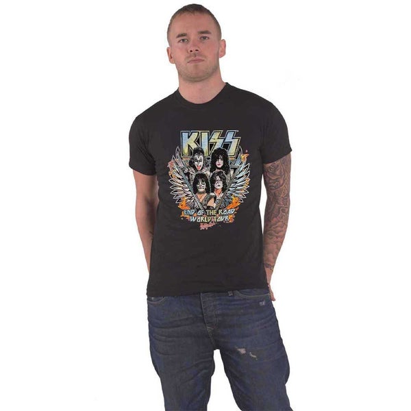 KISS T Shirt End Of The Road Wings new Official Mens Black Carousel 1