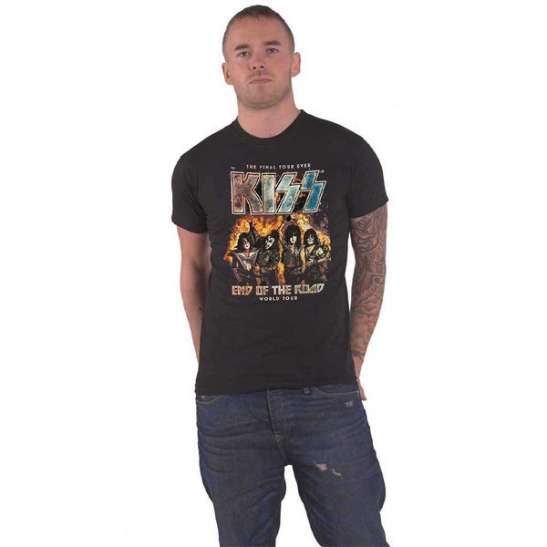 KISS T Shirt End Of The Road Final Tour new Official Mens Black Carousel 1