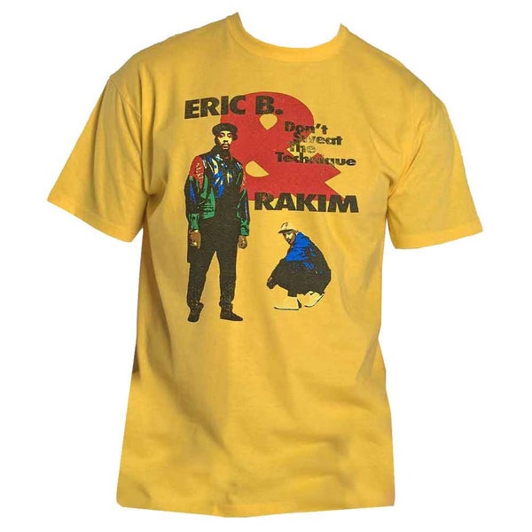 Eric B & Rakim T Shirt Don't Sweat new Official Mens Yellow Carousel 4