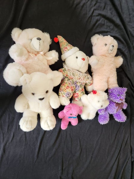 TEDDY BEARS x 7 - Pink, purple, white, and floral Carousel 1