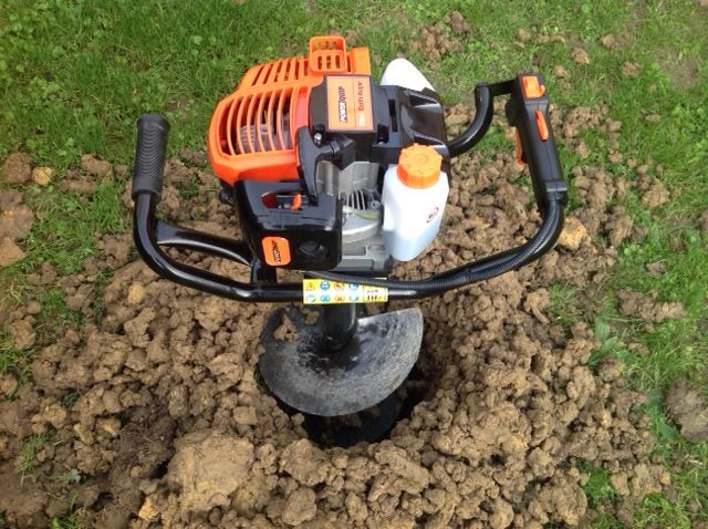 POWERQUIP - Post Hole Borer 62cc 200mm & 300mm drills + 600mm Ext. Carousel 5