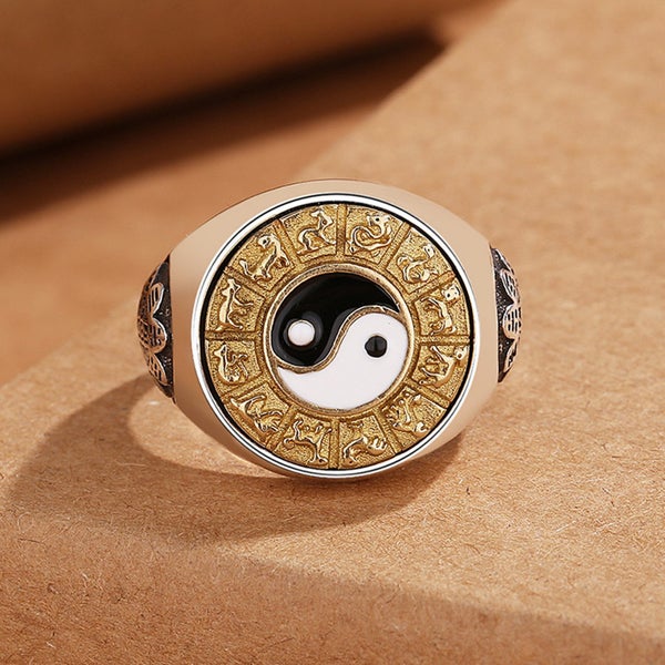 (Taichi Spinner Ring) Bagua Ring Wheel Ring Silver Ring RSV8KNG-663004033315970112