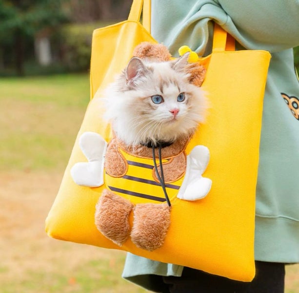 Cute Cat Dog carrying cotton canvas bag Carousel 2