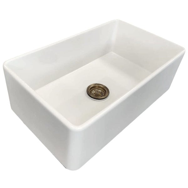 Reversible Butler Sink 760x459mm Ceramic White Glazed Carousel 1
