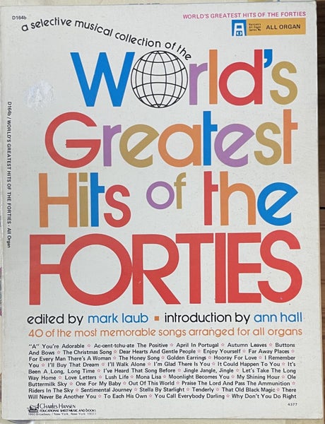 World's Greatest Hits of the Forties All Organ Carousel 1