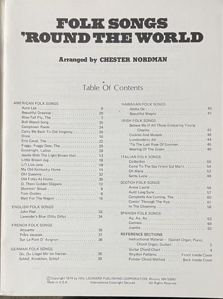 Folk Songs 'Round the World Arranged by Chester Nordman Carousel 2