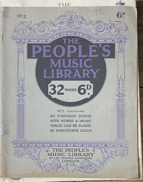 The People's Music Library No 2 Contains 20 standard songs with Words & Music Carousel 1