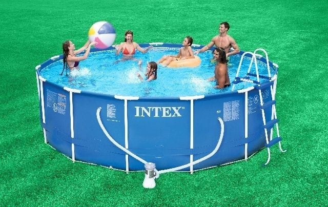 Intex pool 15ft round 48inch deep NEW! Carousel 1