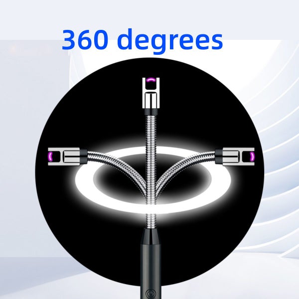 Electric Lighter Silver, Windproof Rechargeable Candle Lighter64331668716291114