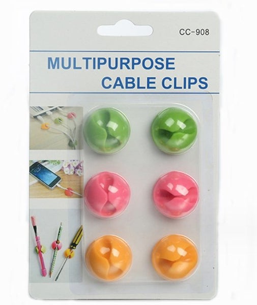 Clearance! Multi - purpose cable clips - 1 set (6pcs) Carousel 1