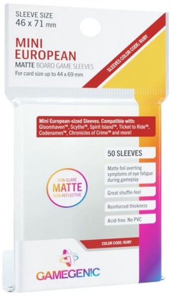 Game Genic Matte Board Game Sleeves, 50 Sleeves - 46mm x 71mm Carousel 1