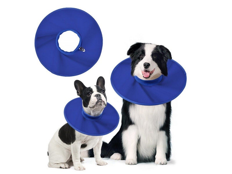 Dog Recovery Collar Adjustable Dog E-Collar Dog Cone Alternatives - Blue M Carousel 1