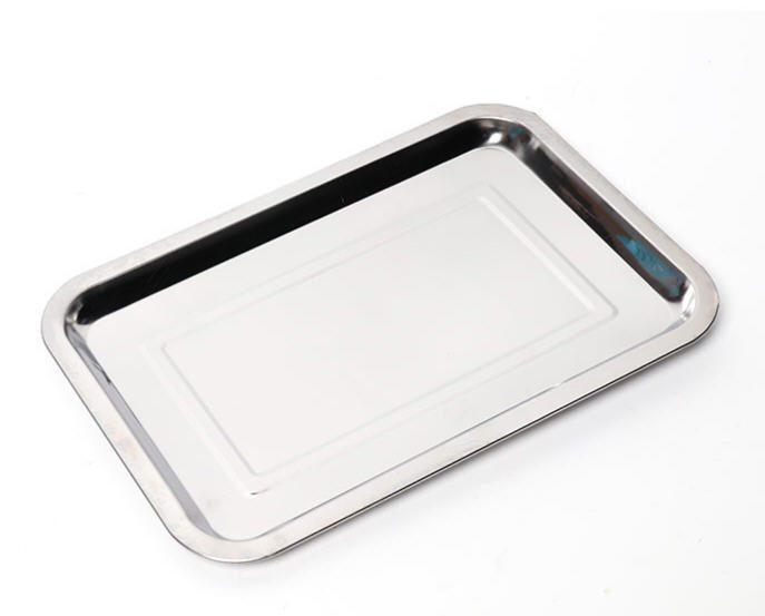 2 * Stainless Steel BBQ Serving Tray Food Platter Container (32*22cm) Carousel 1
