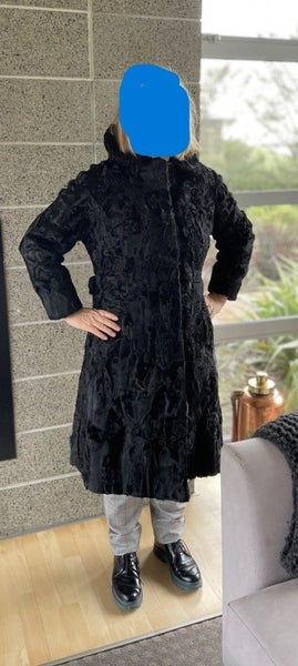 Black Persian Lamb Paw Coat Carousel 1