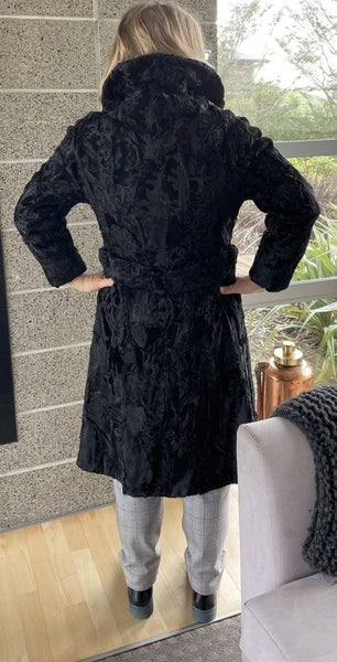 Black Persian Lamb Paw Coat Carousel 2