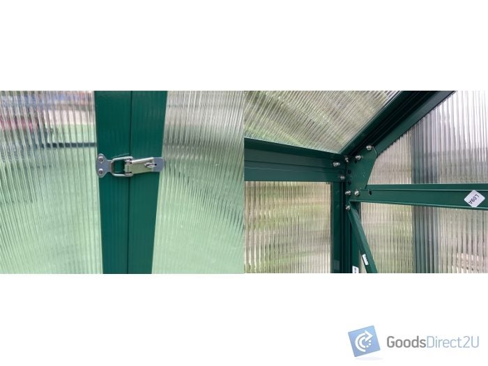 GREENHOUSE - Polycarbonate - 6mm, 376(L) x 253(W) Door End x 257(H)cm Carousel 20