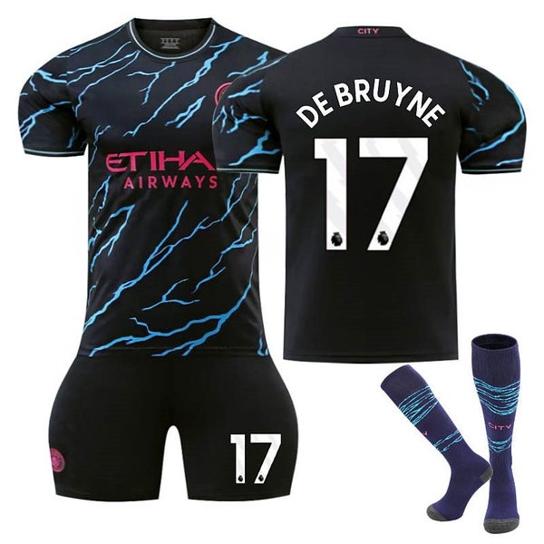 Manchester City Second Away EPL Jersey DE BRUYNE #17 Soccer Jersey Kits Carousel 1