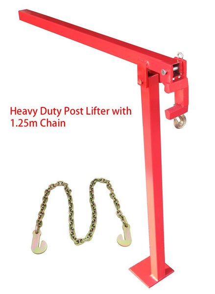 Heady Duty Post lifter (Post Puller) with 1.25m Long Chain Carousel 1