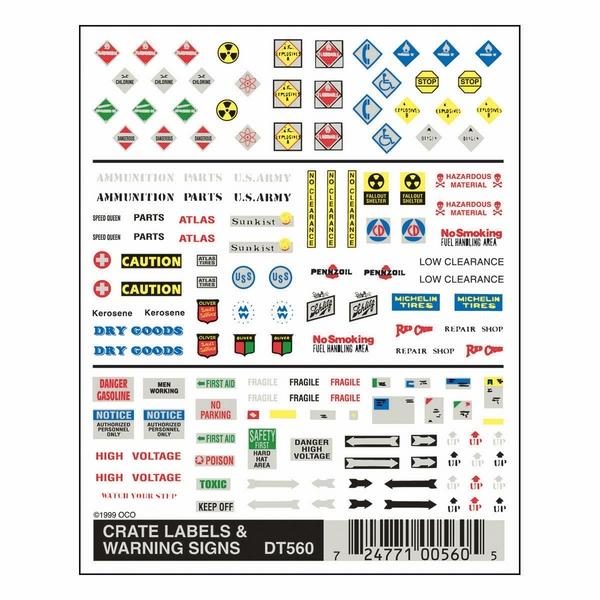 Woodland Scenics Crate Labels & WarningSigns Carousel 1