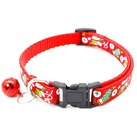 Pet Collar Christmas Nylon Cat Collar Adjustable Holiday Pet Collar Carousel 1