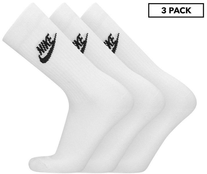 Nike Unisex Everyday Essential Crew Socks 3-Pack - White/Black Carousel 1