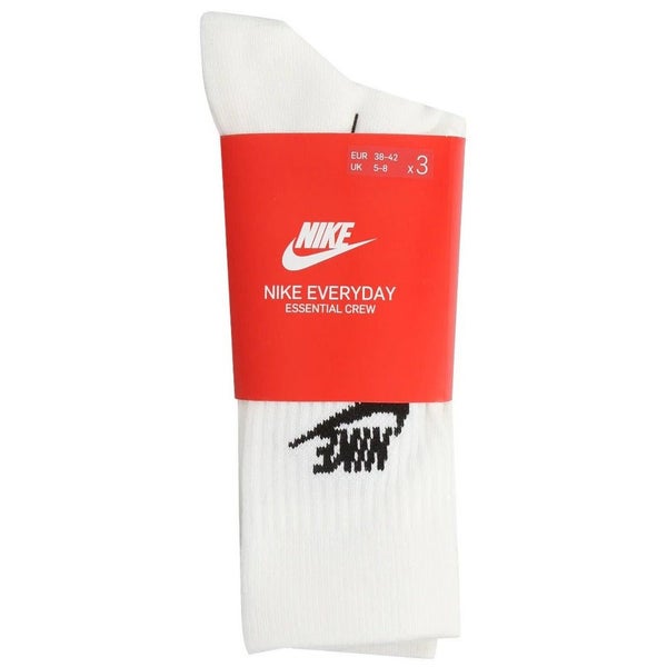Nike Unisex Everyday Essential Crew Socks 3-Pack - White/Black Carousel 3