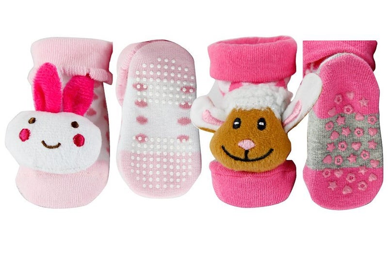 Any 2 Pairs Anti-slip 3D Cartoon Baby Socks Carousel 2