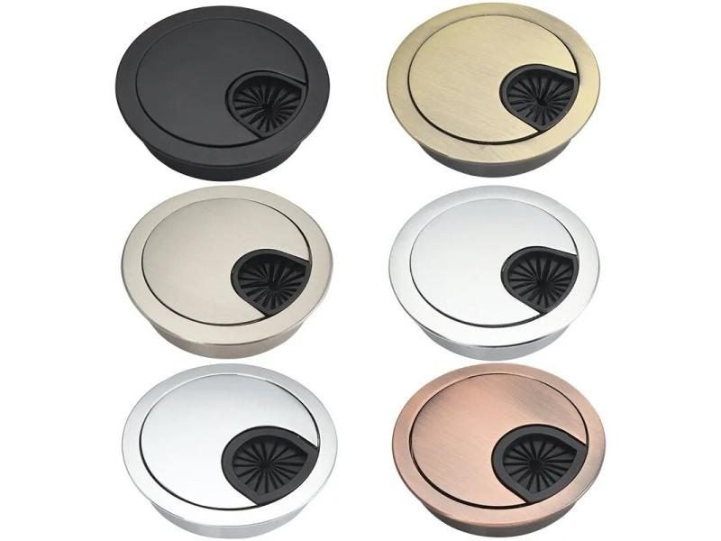 Zinc Alloy Round Table Hole Cover For 50 53 60 80mm Cable Grommet Carousel 2