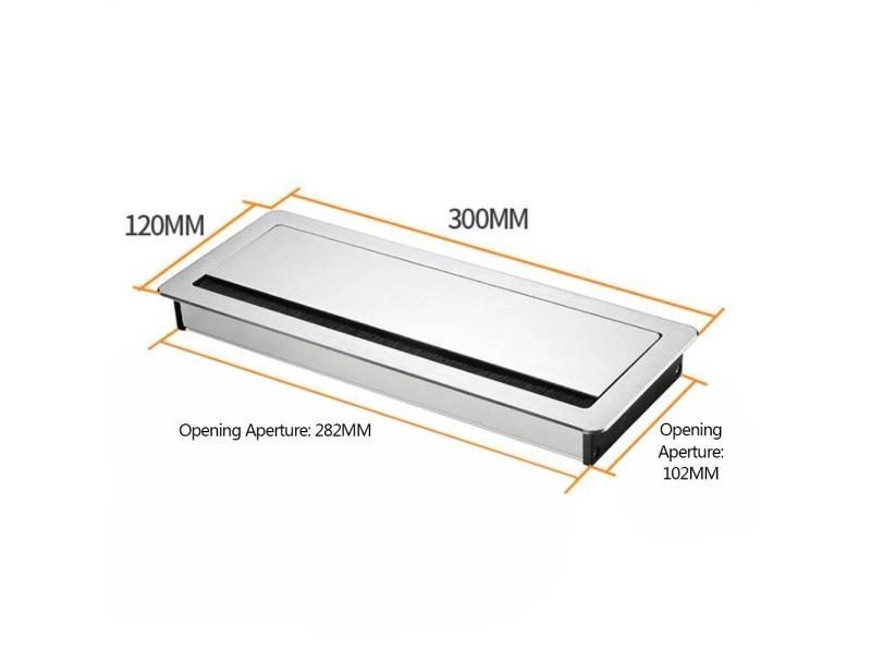 1Pcs Desk Cable Box Aluminum Alloy Damping Er Line Hole Cover With Brush Carousel 1