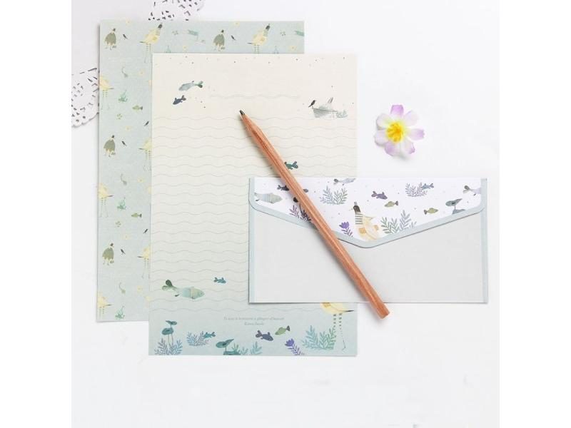 9pcs Envelope Set For Letters Postcards Invites Cover Letters Carousel 2