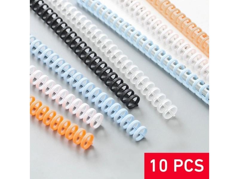 10Pcs 12mm 30 Hole Loose-leaf Plastic Binding Ring Spring Spiral Rings For Kid Carousel 2